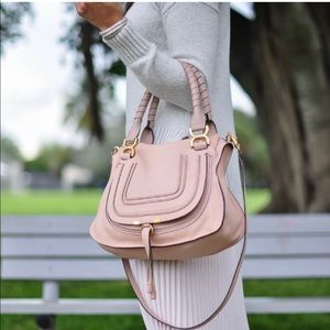 Chloe Calfskin Medium Marcie Bag (nude)